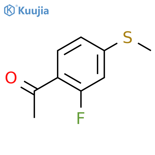 Ethanone, 1-[2-fluoro-4-(methylthio)phenyl]- structure