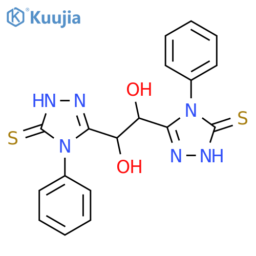 1,2-Bis(5-mercapto-4-phenyl-4H-1,2,4-triazol-3-yl)ethane-1,2-diol structure
