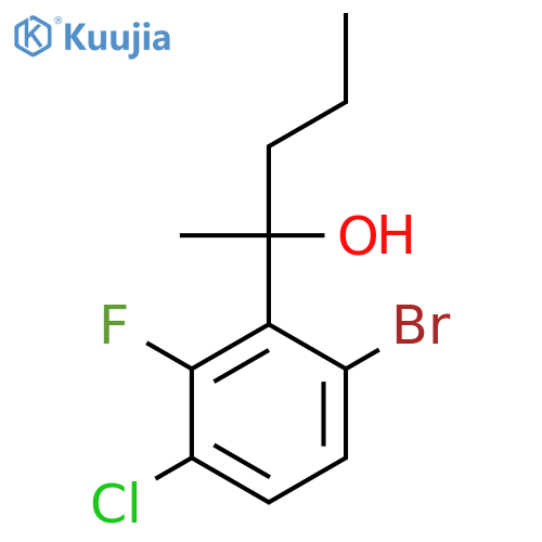 2-(6-Bromo-3-chloro-2-fluorophenyl)pentan-2-ol structure