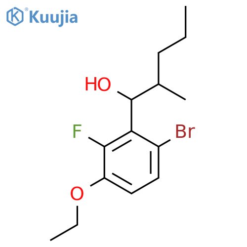 1-(6-Bromo-3-ethoxy-2-fluorophenyl)-2-methylpentan-1-ol structure
