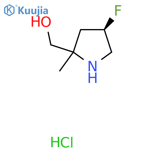 [(4R)-4-fluoro-2-methyl-pyrrolidin-2-yl]methanol;hydrochloride structure
