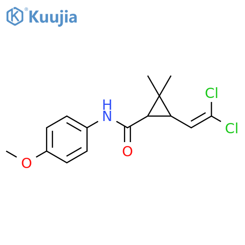 3-(2,2-dichloroethenyl)-N-(4-methoxyphenyl)-2,2-dimethylcyclopropane-1-carboxamide structure