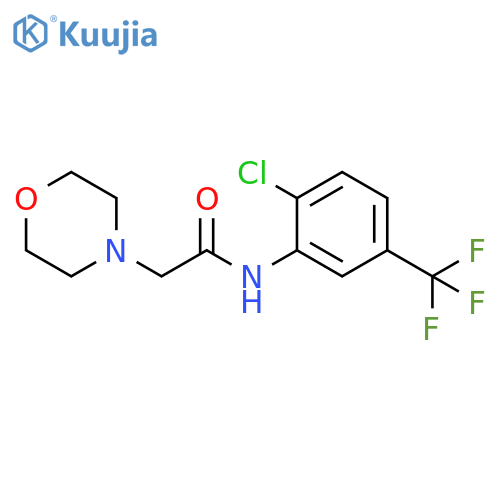 N-[2-chloro-5-(trifluoromethyl)phenyl]-2-(morpholin-4-yl)acetamide structure