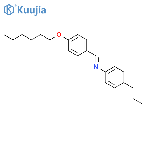 Benzenamine,4-butyl-N-[[4-(hexyloxy)phenyl]methylene]-, (E)- (9CI) structure