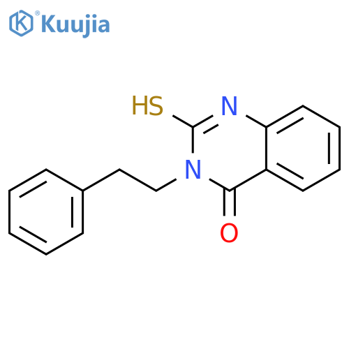 3-(2-phenylethyl)-2-sulfanyl-3,4-dihydroquinazolin-4-one structure