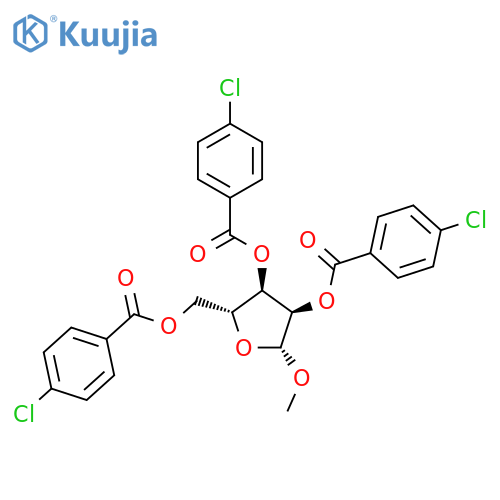 Methyl 2,3,5-Tri-O-p-chlorobenzoyl-b-D-ribofuranoside structure