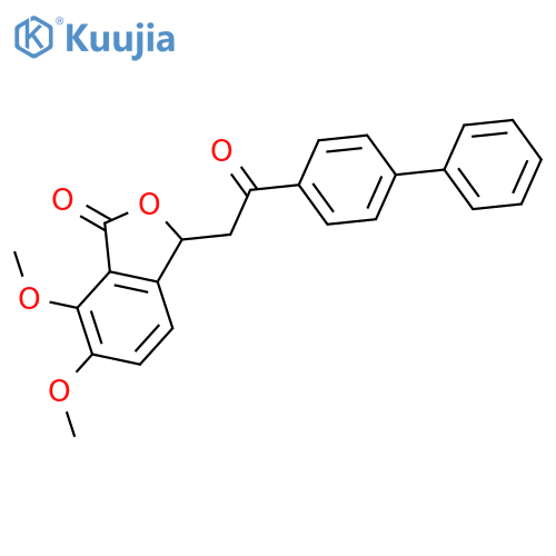 3-(2-{1,1'-biphenyl-4-yl}-2-oxoethyl)-6,7-dimethoxy-1,3-dihydro-2-benzofuran-1-one structure