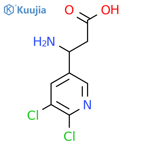 3-amino-3-(5,6-dichloropyridin-3-yl)propanoic acid structure