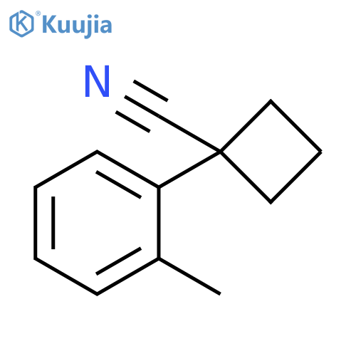 1-(2-methylphenyl)cyclobutane-1-carbonitrile structure