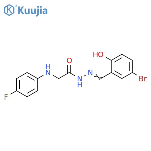 N'-(E)-(5-Bromo-2-hydroxyphenyl)methylidene-2-(4-fluoroanilino)acetohydrazide structure