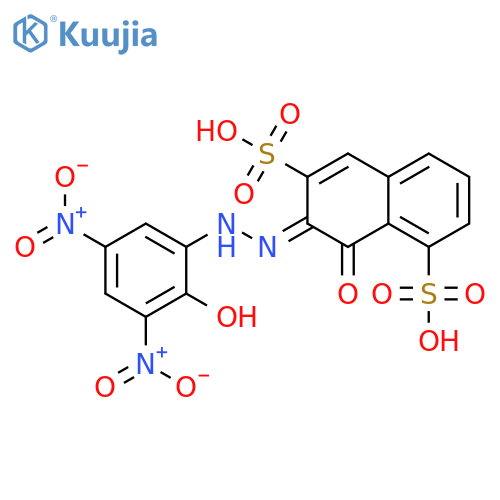 1,6-Naphthalenedisulfonicacid, 8-hydroxy-7-[2-(2-hydroxy-3,5-dinitrophenyl)diazenyl]- structure