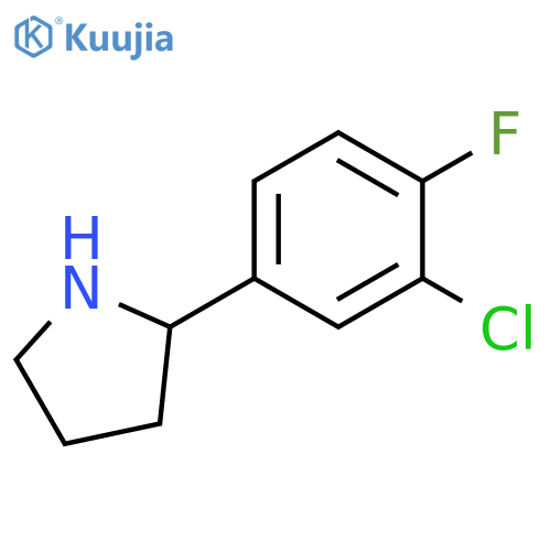 2-(3-chloro-4-fluorophenyl)pyrrolidine structure