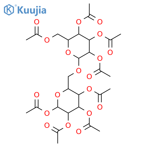 b-D-Glucopyranose,6-O-(2,3,4,6-tetra-O-acetyl-a-D-galactopyranosyl)-, 1,2,3,4-tetraacetate structure