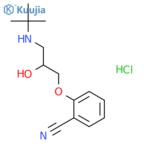Benzonitrile,2-[3-[(1,1-dimethylethyl)amino]-2-hydroxypropoxy]-, hydrochloride (1:1) structure