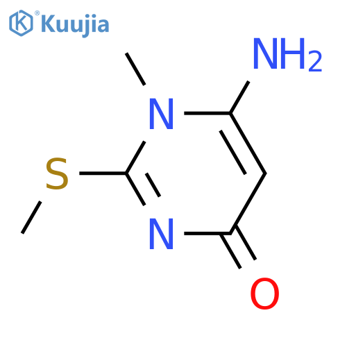 4(1H)-Pyrimidinone,6-amino-1-methyl-2-(methylthio)- structure