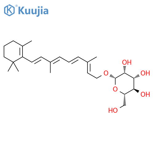a-D-Glucopyranoside,3,7-dimethyl-9-(2,6,6-trimethyl-1-cyclohexen-1-yl)-2,4,6,8-nonatetraenyl,(all-E)- (9CI) structure