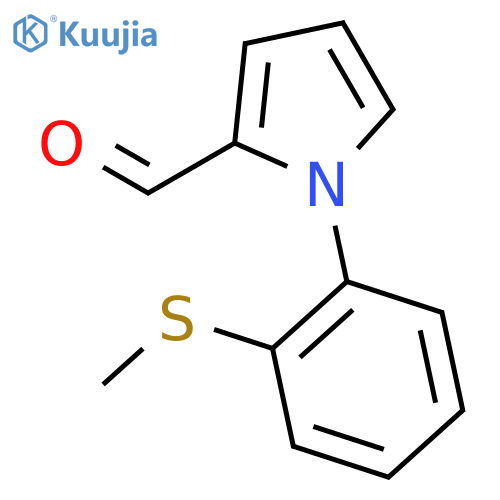 1-2-(methylsulfanyl)phenyl-1H-pyrrole-2-carbaldehyde structure
