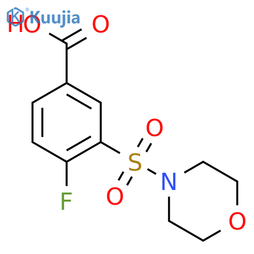 4-fluoro-3-(morpholine-4-sulfonyl)benzoic acid structure