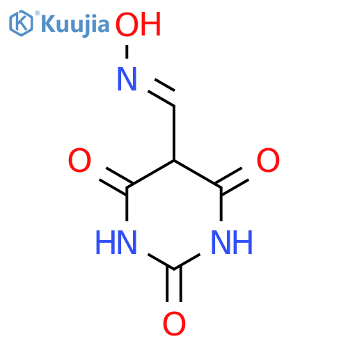 5-Pyrimidinecarboxaldehyde,hexahydro-2,4,6-trioxo-, 5-oxime structure