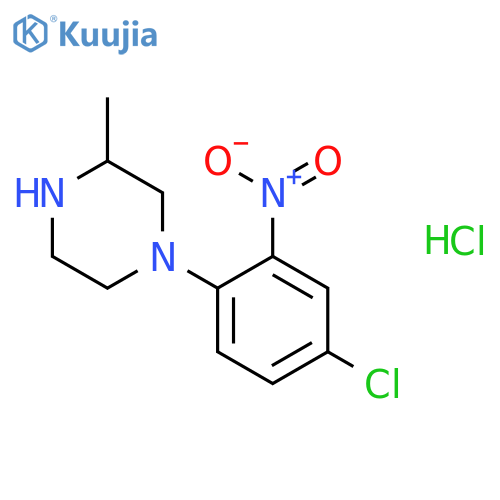 1-(4-Chloro-2-nitrophenyl)-3-methylpiperazine hydrochloride structure
