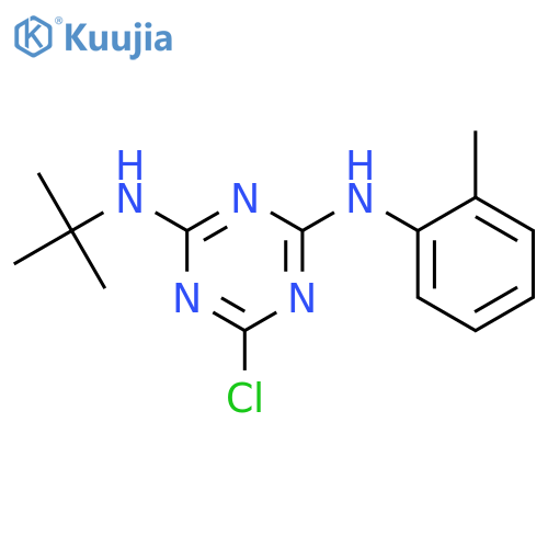 2-N-tert-butyl-6-chloro-4-N-(2-methylphenyl)-1,3,5-triazine-2,4-diamine structure