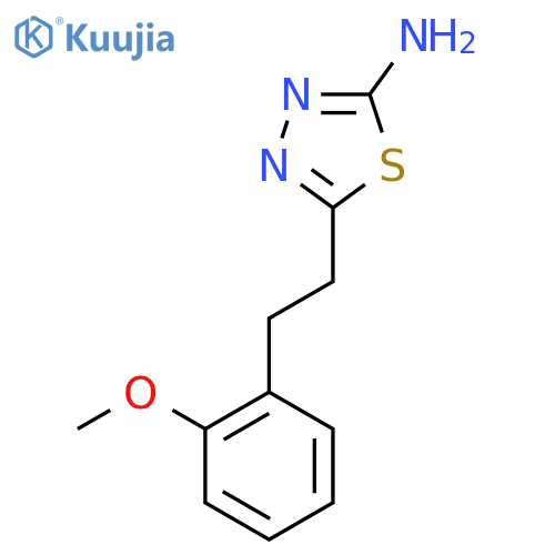 5-[2-(2-Methoxy-phenyl)-ethyl]-[1,3,4]thiadiazol-2-ylamine structure