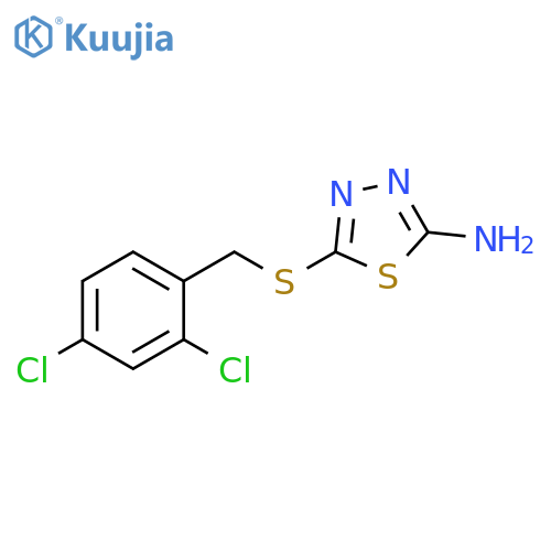 5-{(2,4-Dichlorophenyl)methylsulfanyl}-1,3,4-thiadiazol-2-amine structure