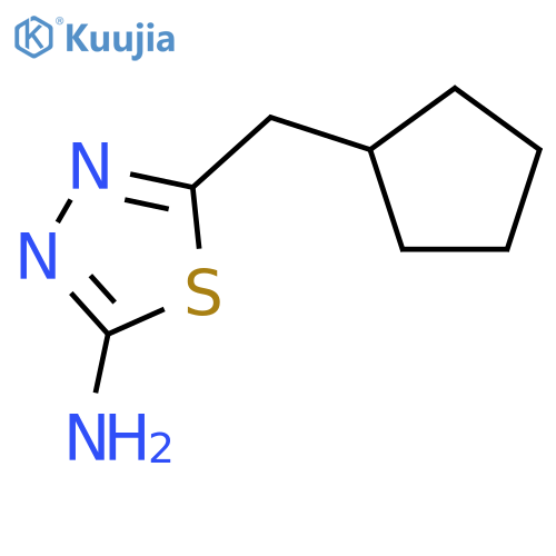 5-(Cyclopentylmethyl)-1,3,4-thiadiazol-2-amine structure