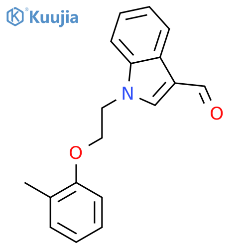 1-2-(2-Methylphenoxy)ethyl-1H-indole-3-carbaldehyde structure