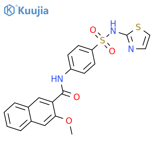 3-methoxy-N-{4-(1,3-thiazol-2-yl)sulfamoylphenyl}naphthalene-2-carboxamide structure