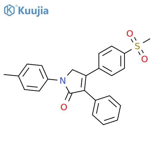 2H-Pyrrol-2-one,1,5-dihydro-1-(4-methylphenyl)-4-[4-(methylsulfonyl)phenyl]-3-phenyl- structure