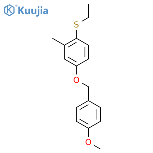 Ethyl(4-((4-methoxybenZyl)oxy)-2-methylphenyl)sulfane structure