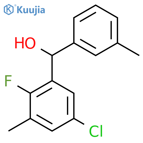 (5-Chloro-2-fluoro-3-methylphenyl)(m-tolyl)methanol structure