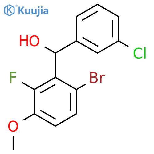 (6-Bromo-2-fluoro-3-methoxyphenyl)(3-chlorophenyl)methanol structure