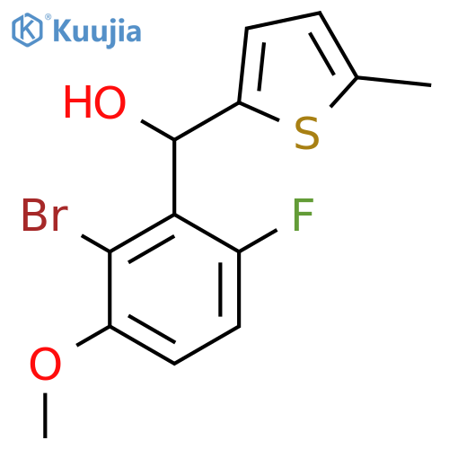 (2-Bromo-6-fluoro-3-methoxyphenyl)(5-methylthiophen-2-yl)methanol structure