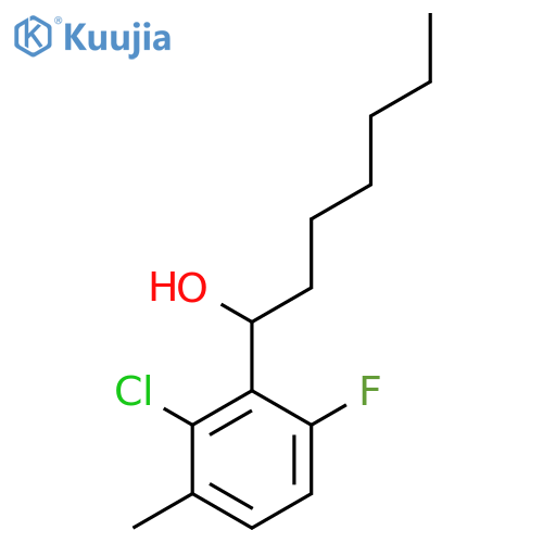 1-(2-Chloro-6-fluoro-3-methylphenyl)heptan-1-ol structure