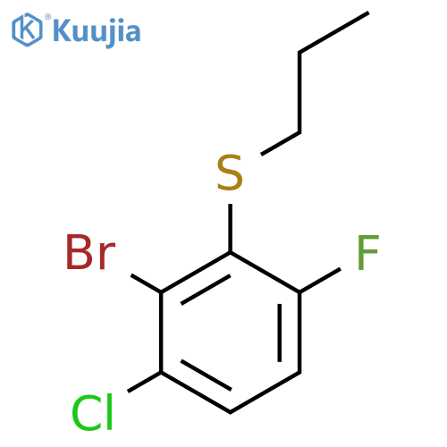 (2-Bromo-3-chloro-6-fluorophenyl)(propyl)sulfane structure