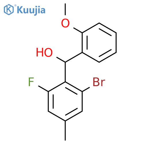 (2-Bromo-6-fluoro-4-methylphenyl)(2-methoxyphenyl)methanol structure