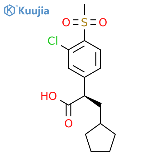 (R)-2-(3-Chloro-4-(methylsulfonyl)phenyl)-3-cyclopentylpropanoic acid structure