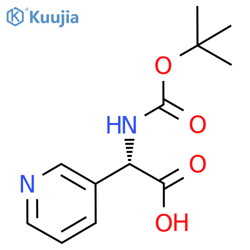 (S)-TERT-BUTOXYCARBONYLAMINO-PYRIDIN-3-YL-ACETIC ACID structure
