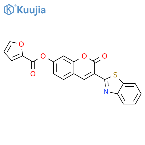 3-(1,3-benzothiazol-2-yl)-2-oxo-2H-chromen-7-yl furan-2-carboxylate structure
