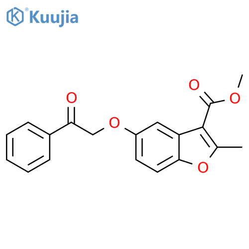 methyl 2-methyl-5-(2-oxo-2-phenylethoxy)-1-benzofuran-3-carboxylate structure