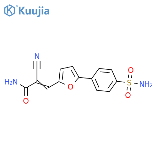 2-Cyano-3-[5-(4-sulfamoyl-phenyl)-furan-2-yl]-acrylamide structure