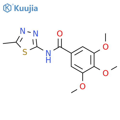 3,4,5-trimethoxy-N-(5-methyl-1,3,4-thiadiazol-2-yl)benzamide structure