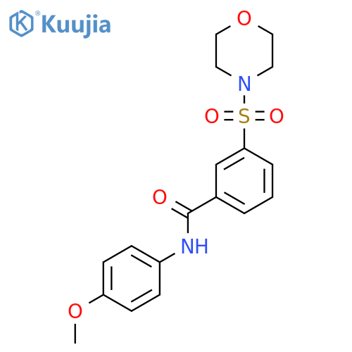 N-(4-methoxyphenyl)-3-(morpholine-4-sulfonyl)benzamide structure