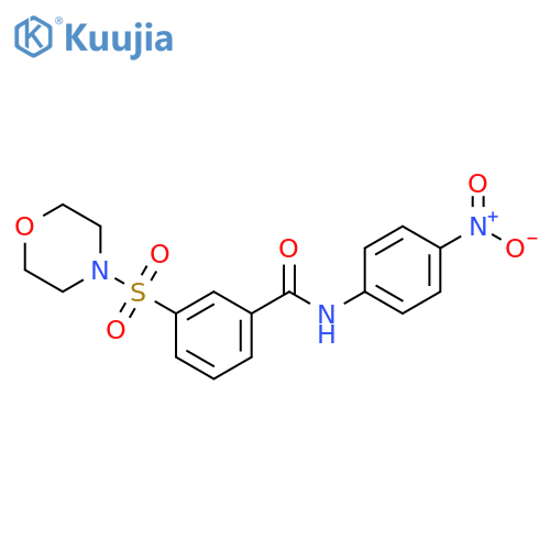 3-(morpholine-4-sulfonyl)-N-(4-nitrophenyl)benzamide structure
