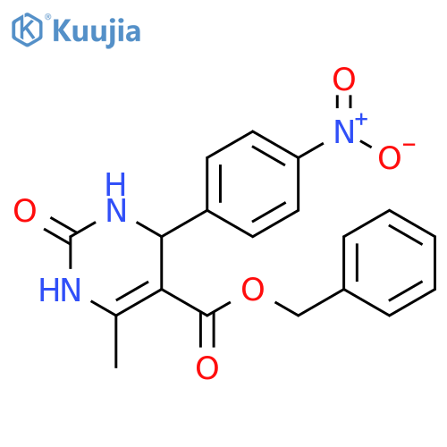 benzyl 6-methyl-4-(4-nitrophenyl)-2-oxo-1,2,3,4-tetrahydropyrimidine-5-carboxylate structure