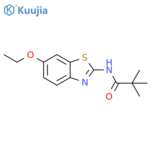 N-(6-ethoxy-1,3-benzothiazol-2-yl)-2,2-dimethylpropanamide structure