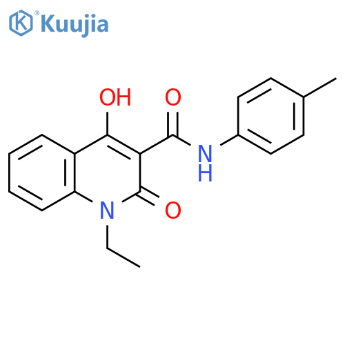 1-ethyl-4-hydroxy-N-(4-methylphenyl)-2-oxo-1,2-dihydroquinoline-3-carboxamide structure