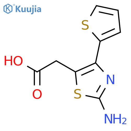 2-2-amino-4-(thiophen-2-yl)-1,3-thiazol-5-ylacetic acid structure